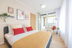 Bright 2BR - 5th floor - Balcony - Free Parking
